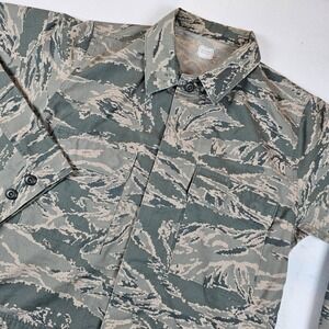 US Air Force ABU Digital Tiger Stripe Camo Utility Coat Jacket 40 XLong DSCP